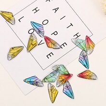 新蕊手作 滴胶树脂仿真蝴蝶羽翼翅膀耳环步摇发簪古风DIY饰品配件