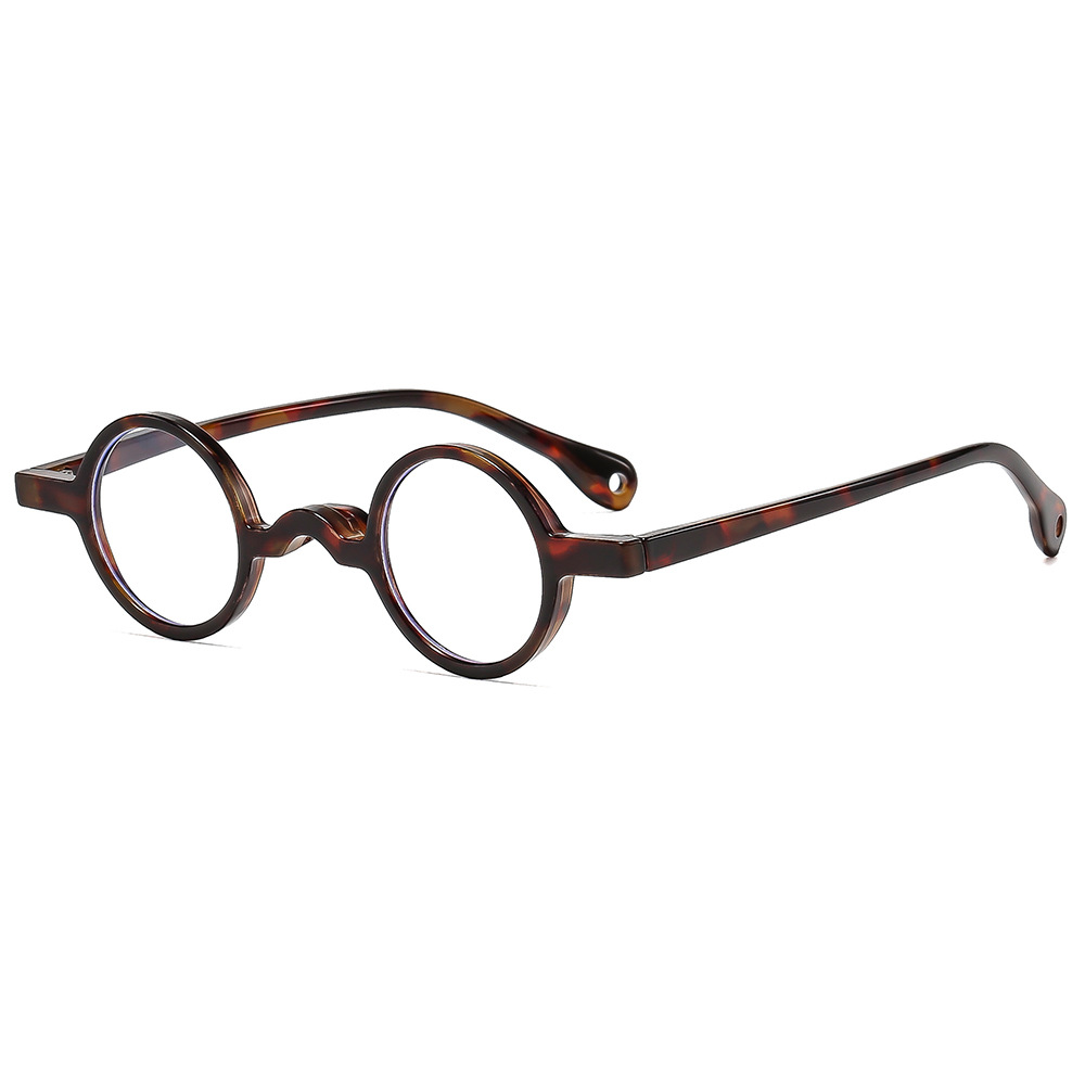 日本に輸出された新しい抗青色光老眼鏡、クロスボーダーパーソナライズされたレトロな小さな丸いフレームの老眼鏡、男性と女性の高精細メガネ