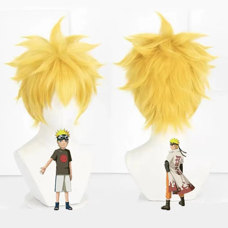 Naruto Vortex Naruto COS Wig Yellow Short Hair Top Anti-upturned Fluffy Natural cosplay