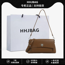 真皮女包包高级感撞色复古腋下包2025秋季新款时尚通勤斜挎小方包