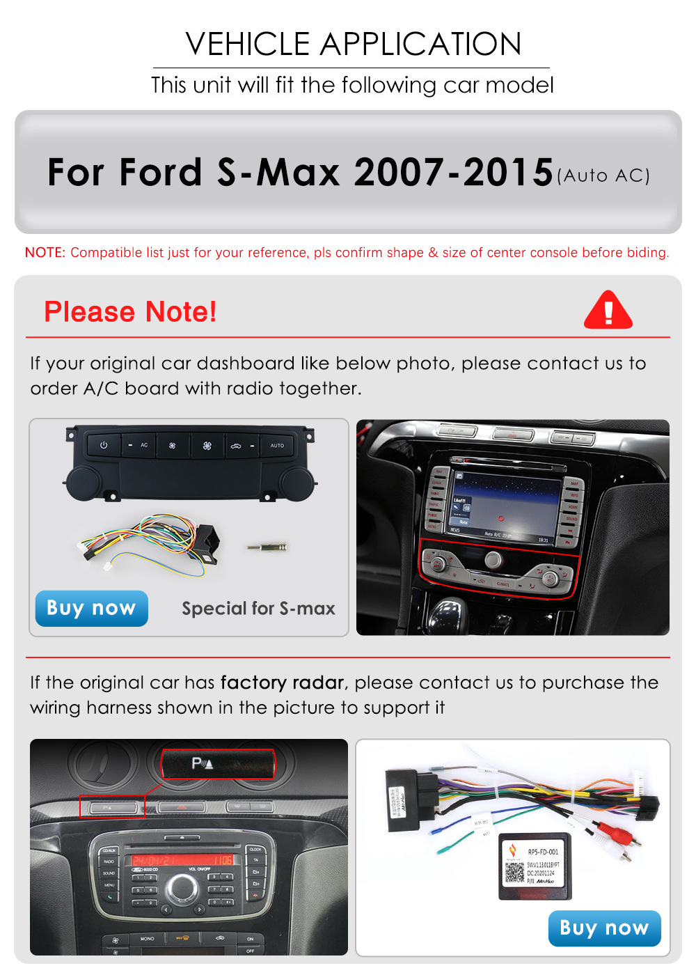 Suitable for FORD FORD S-Max 2007-2015 navigation large screen Android Smart GPS car Bluetooth