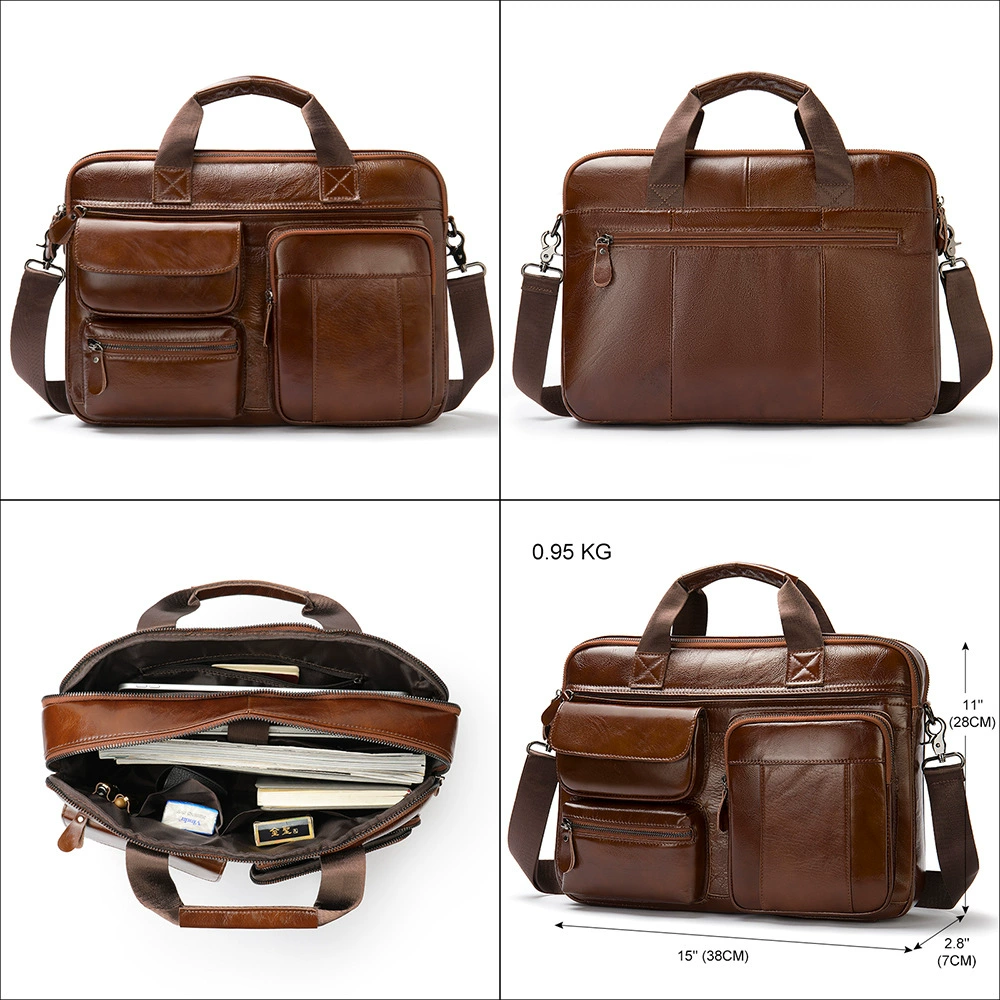 Leather bag strap, laptop, Amazon, business version, genuine leather, cowhide
