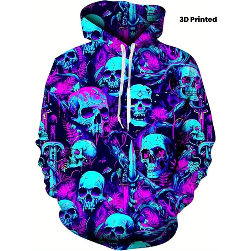 【3D】Unisex fun hoodie with 3D print design, featuring pockets, suitable for St 【3D】Unisex fun hoodie with 3D print design, featuring pockets, suitable for St