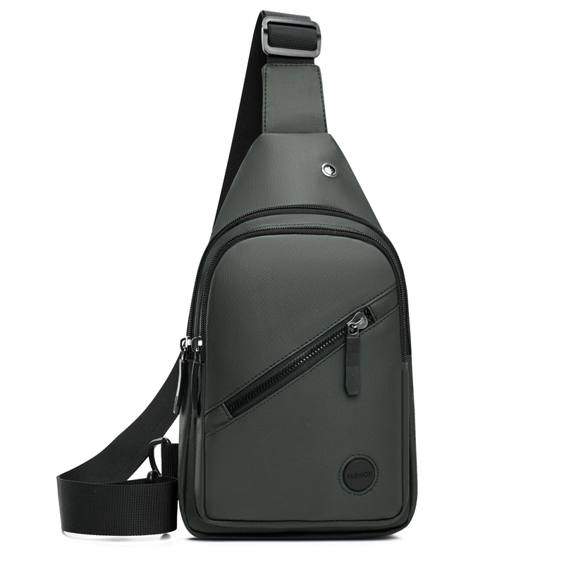 Bolso de pecho para hombres de moda versátil de color sólido simple 2026 nuevo viaje al aire libre de gran capacidad portátil mochila impermeable