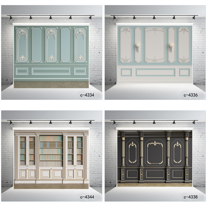 Cross-border foreign trade European solid color indoor geometric lines wall photo photography background cloth studio props wholesale