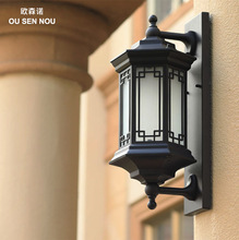 中山工厂供应现货户外全铝户外防水别墅大门玻璃壁灯LED新中式灯