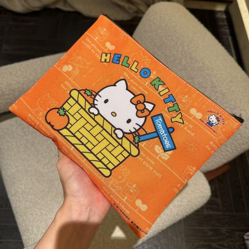 新しいハローキティ化粧品バッグ子供のかわいい漫画化粧品バッグ女性のクラッチバッグミニ収納袋|undefined