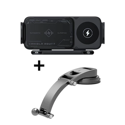 Car phone holder – car universal car folding screen - x01-black-wireless-rechargeable-stand-waterfall-suction-cup-base