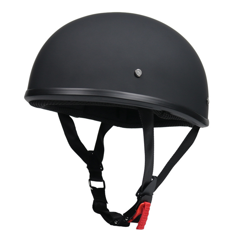 Casco pequeño, casco para scooter, medio casco no-motociclista, casco para hombre y mujer, casco retro ligero para motocicleta para todas las estaciones