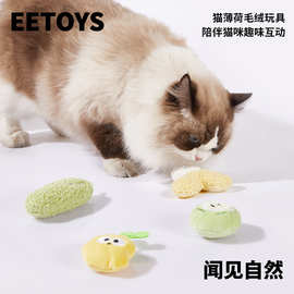 宜特宠物猫咪布绒玩具含猫薄荷铃铛蔬菜造型嗨玩解闷自嗨猫玩具