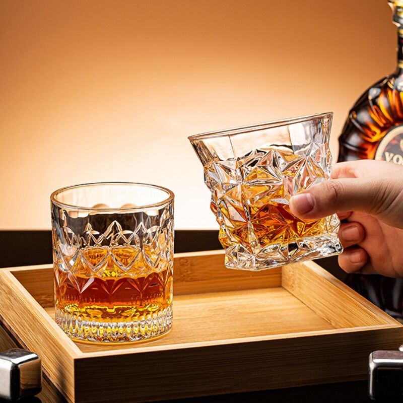 Green Apple Vintage Wine Cup Whiskey Glass Household Crystal Glass Beer Liquor Bar Wine suit