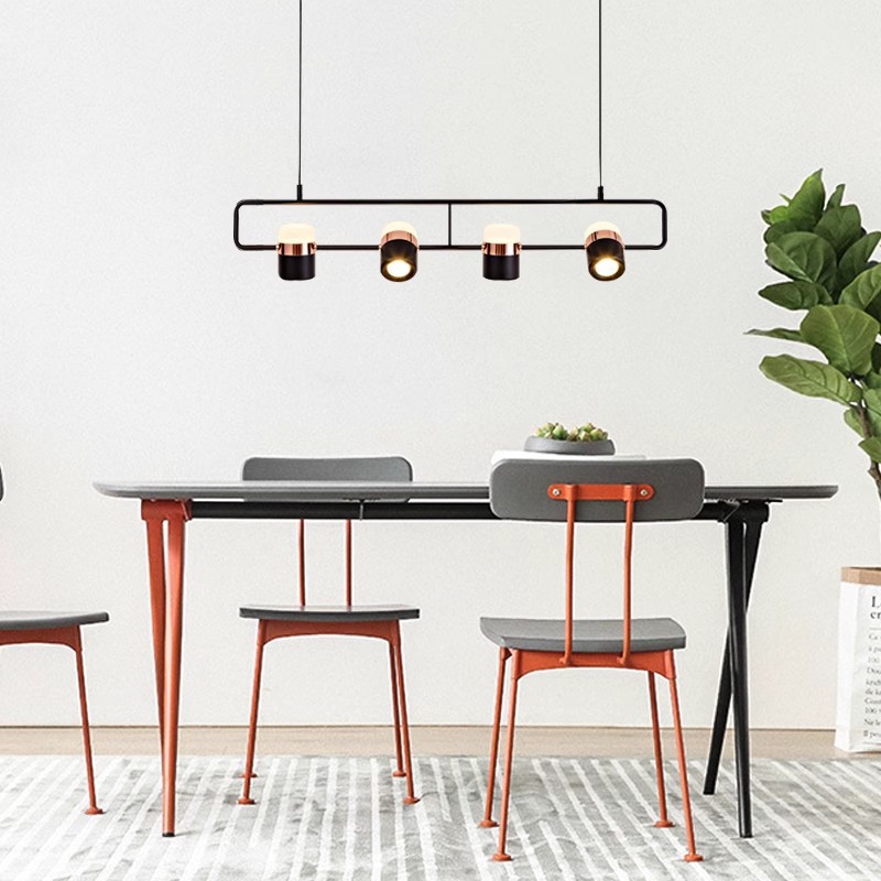 Diseño simple isla LED luces giratorias iluminación de comedor puede ser iluminación moderna bar diseñador de mesa de iluminación giratoria de comedor personalidad
