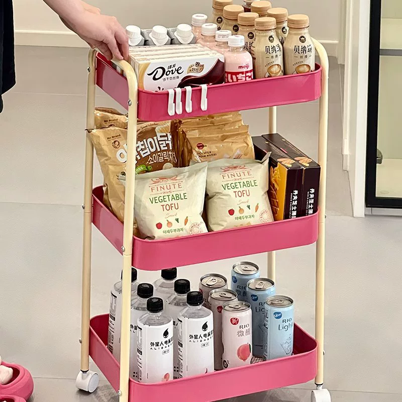 M & подставка для хранения небольшой тележки для гостиной напольные полки для хранения закусок Спальня подставка для кухни с колесом съемная многоярусная полка