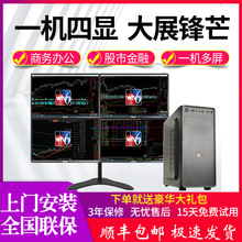 I5 I7专用4屏一机四屏外汇主机炒股一机多屏炒股电脑主机台式全套