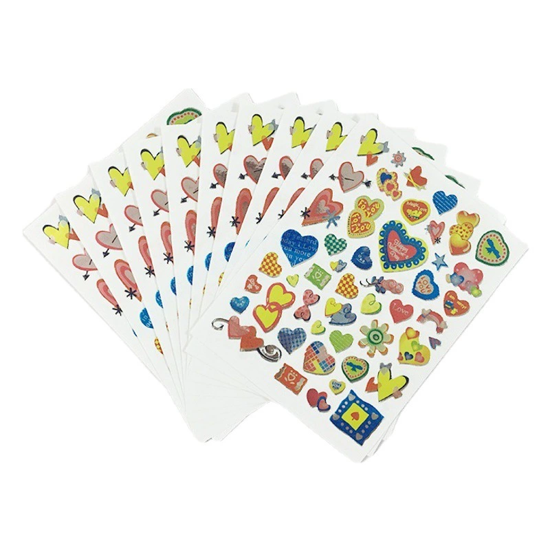 Любящие наклейки производители поставляют детские бонусные наклейки с пузырьками