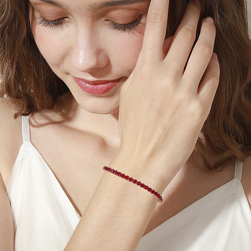 European and American Popular S925 Silver Colorful Zircon Full Diamond Bracelet, Cross-Border Fashionable and High-End Women's Sparkling Diamond Silver Jewelry