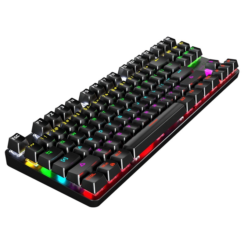 跨境 BAJeAl K200双色87键青轴机械键盘 USB电脑游戏拔轴送拔轴器|undefined