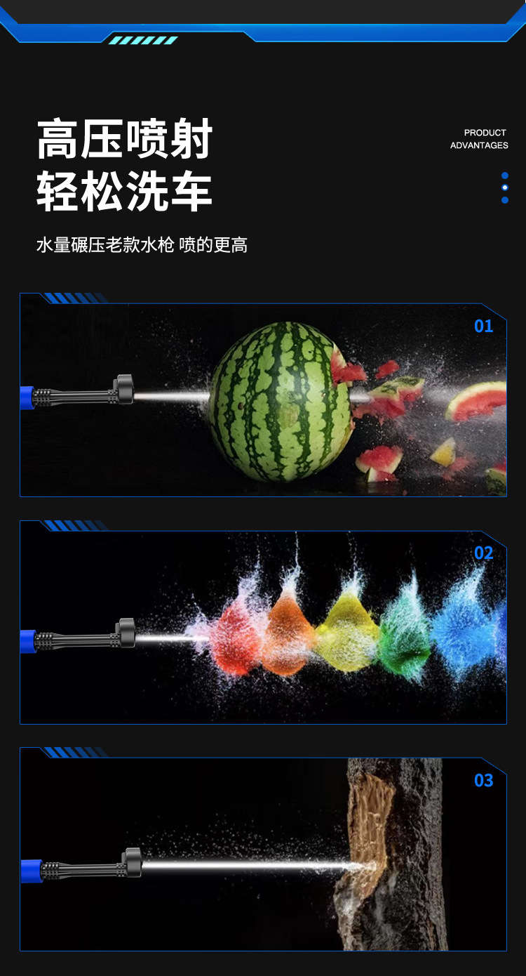 Factory Direct Sales Wholesale Wireless Car Washing Machine Household Car High Pressure Cleaning Machine Multi-Functional Portable Water Gun Cleaning