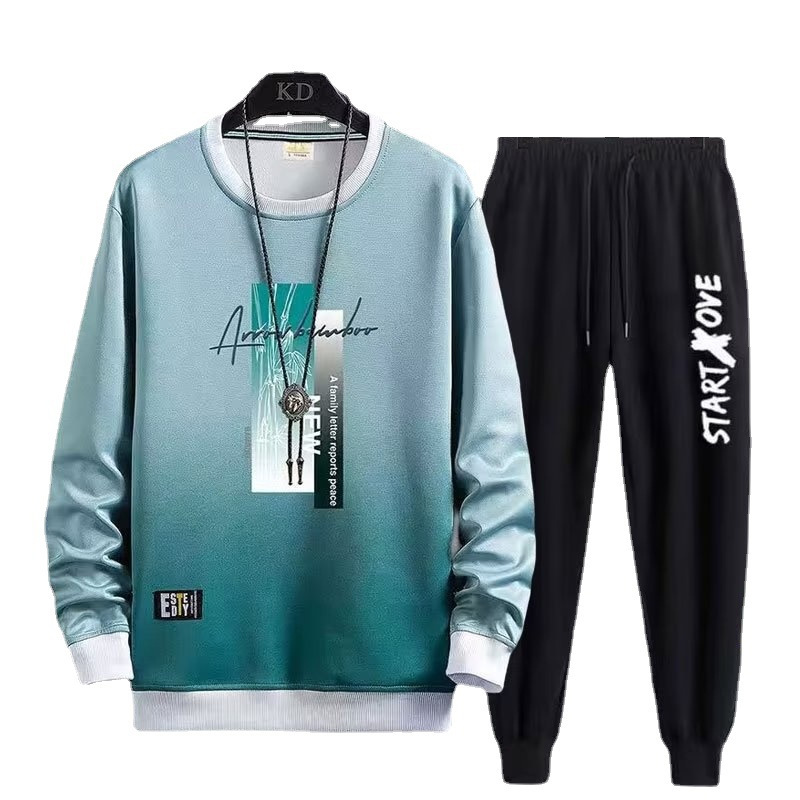 Suéter de los hombres 2022 otoño nuevo estilo coreano cuello redondo impreso moda tendencia comercio exterior en stock moda al por mayor guapo top