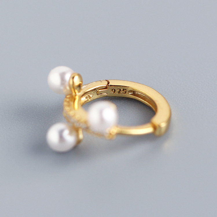 Korean fashion diamondstudded pearl earrings ear jewelrypicture4
