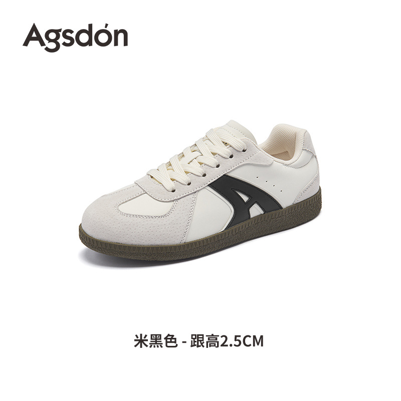 Augu Lion Dengde zapatos de entrenamiento para mujeres 2025 nuevo otoño gran hermoso Agan zapatos deportivos planos zapatos blancos zapatos de skate