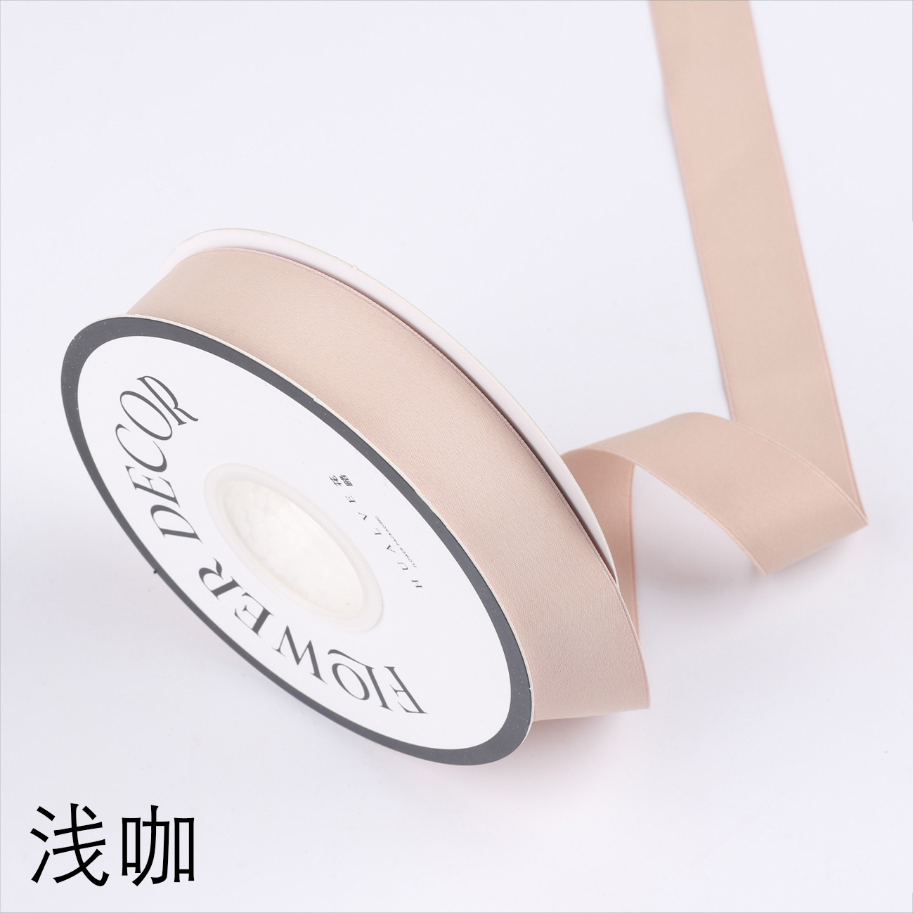 2,5 cm cinta de poliéster de doble cara al por mayor bolsa hecha a mano de bricolaje materiales de flores embalaje mate lavado bolsa de algodón cinta de la flor