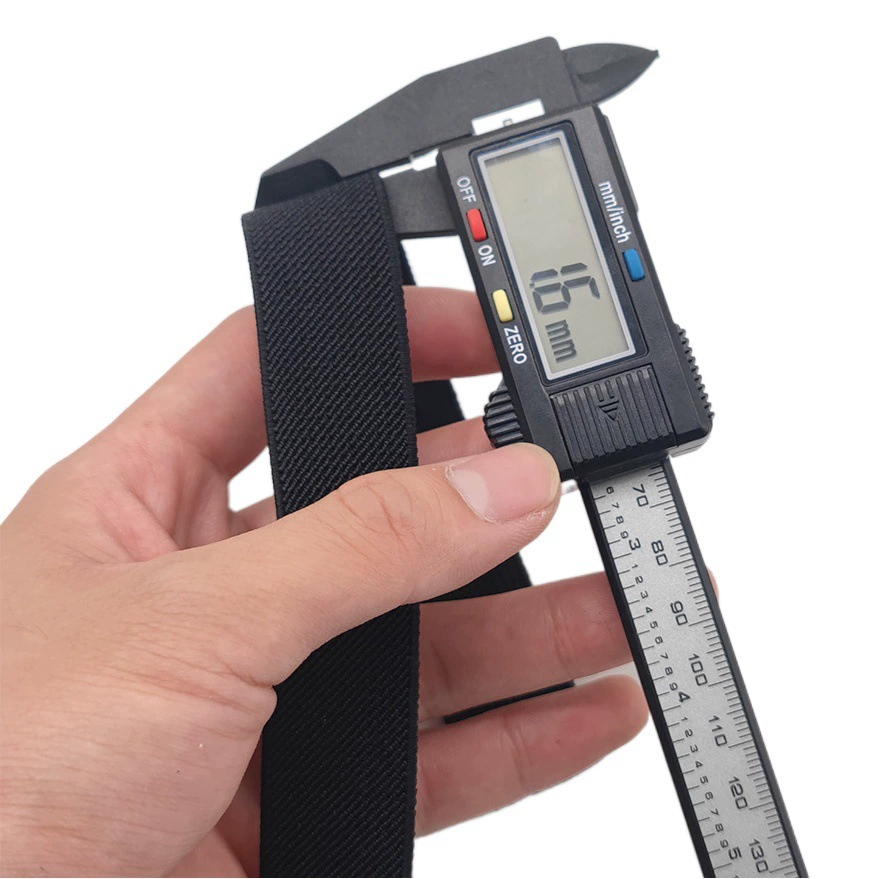 Пятно черно-белый цвет 2.5CM односторонний саржевой эластичный ремень эластичный ремень производитель прямой поставки