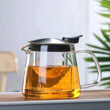 振宝玻璃茶壶不锈钢过滤泡茶壶家用简约花茶壶茶具套装咖啡配件