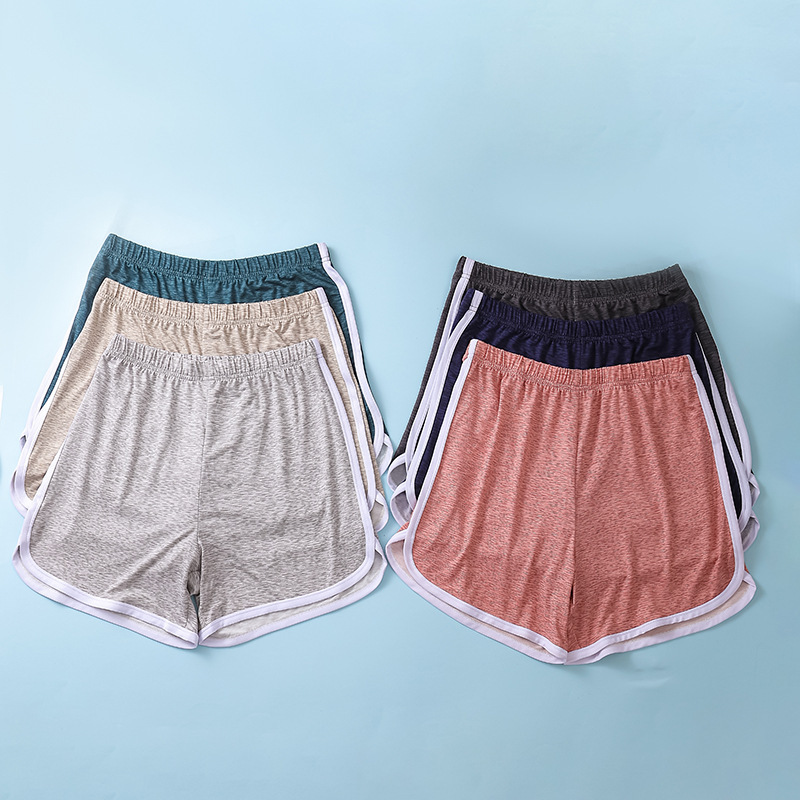 High-Waisted Hemmed Pajamas Shorts for Women, Breathable Casual Pajamas for Outer Wear, Loose Large Size Pajamas for Women, Summer Shorts, Home Clothes