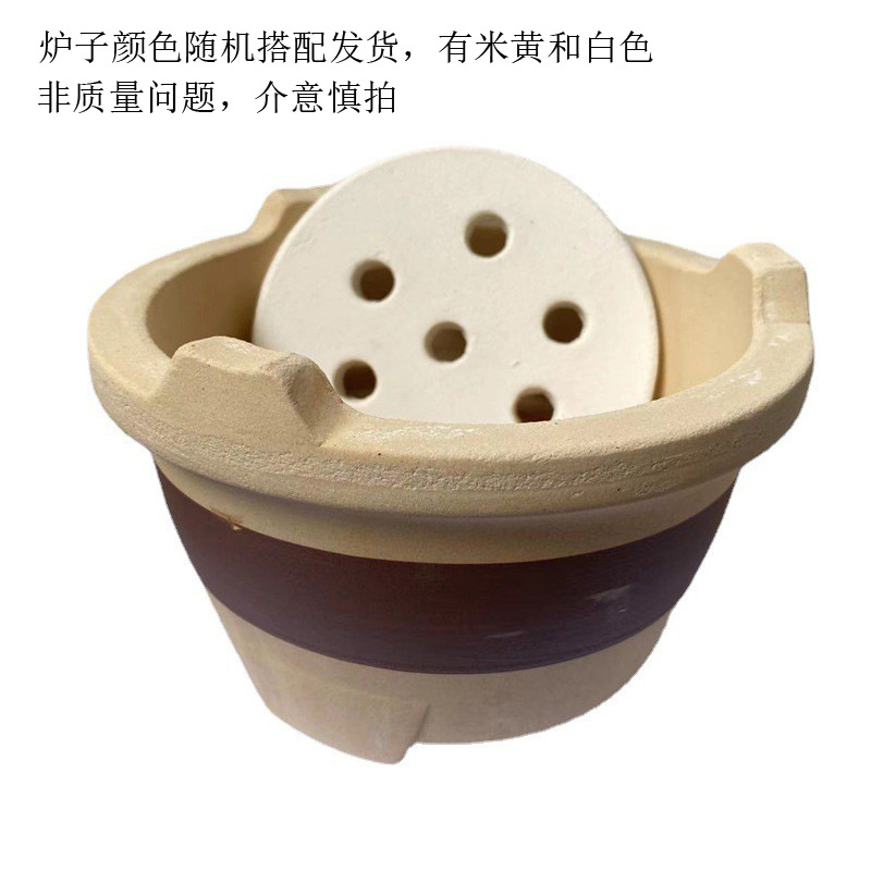 Tea roasting stove, earthenware barbecue, small clay stove, air stove, household indoor and outdoor tea roasting equipment, charcoal stove, carbon stove pic 10