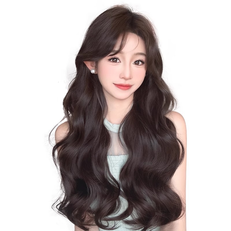 Peruca de cabello rizado para aumentar el volumen de cabello, artefacto esponjoso, una pieza de cabello para mujeres, cabello largo para mujeres, extensión en forma de U.