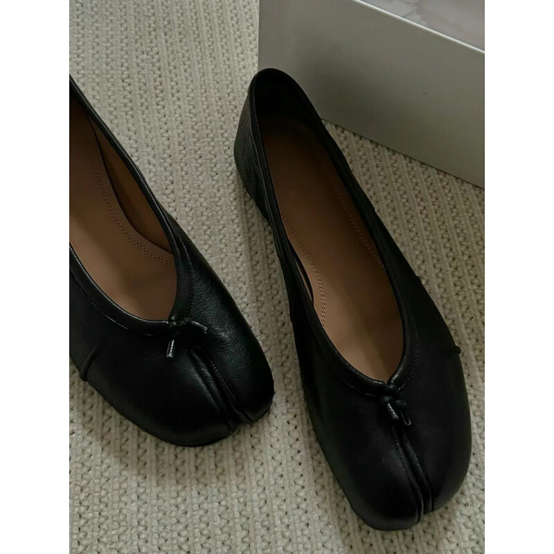 Sheepskin Version~Genuine Leather Retro Niche Flat Shallow Ballet Shoes for Women, Split-Toe Shoes, Pig's Hoof/Mare's Hoof Mary Jane Shoes Sheepskin Version~Genuine Leather Retro Niche Flat Shallow Ballet Shoes for Women, Split-Toe Shoes, Pig's Hoof/Mare's Hoof Mary Jane Shoes