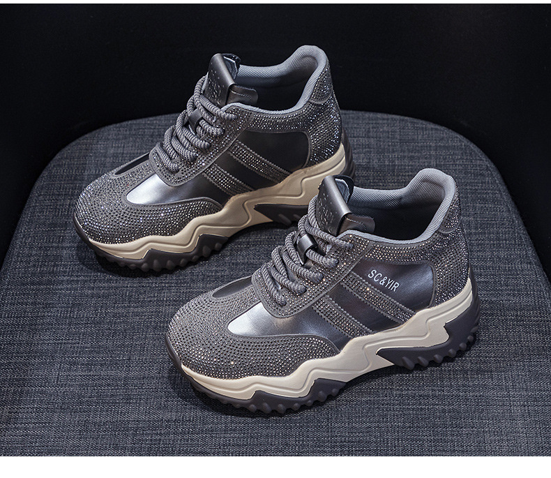 Giày sneaker nữ chunky đế dày phong cách hot girl, cổ điển năng động mùa đông 2025 — M2669 màu vàng một lớp lót trong, M2669 một lớp màu đen, M2669 màu đỏ một lớp bên trong, M2669 màu xám một lớp bên trong chi tiết 22