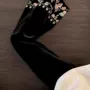 爆款直筒高腰中式微喇裤