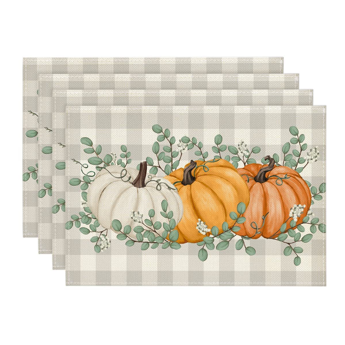 Calabaza placemat camino de mesa Wansheng Acción de Gracias otoño impreso Mesa Toalla de mesa estera lavada antideslizante aislamiento decoración de vacaciones