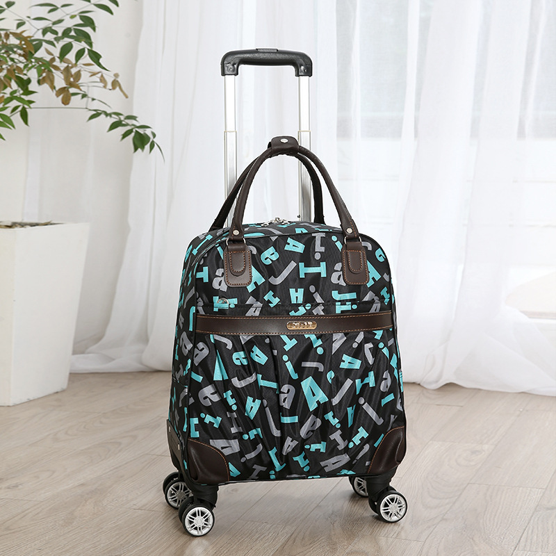 Short-distance travel trolley bag with wheel trolley luggage bag Lightweight Small 18-inch boarding cloth box universal wheel 20-inch