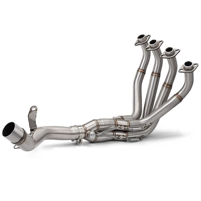 51mm Diameter Kawasaki Z900 Exhaust Pipe Modified Front Section Z900 Se Stainless Steel Blue-Tinted External Exhaust Pipe (Motorcycle exhaust pipe) - 2017-2024-external-plug-in-front-section-stainless-steel