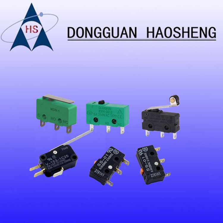 【工厂一手货源】KW7-0系列大中小型微动银触点开关 检测限位带线