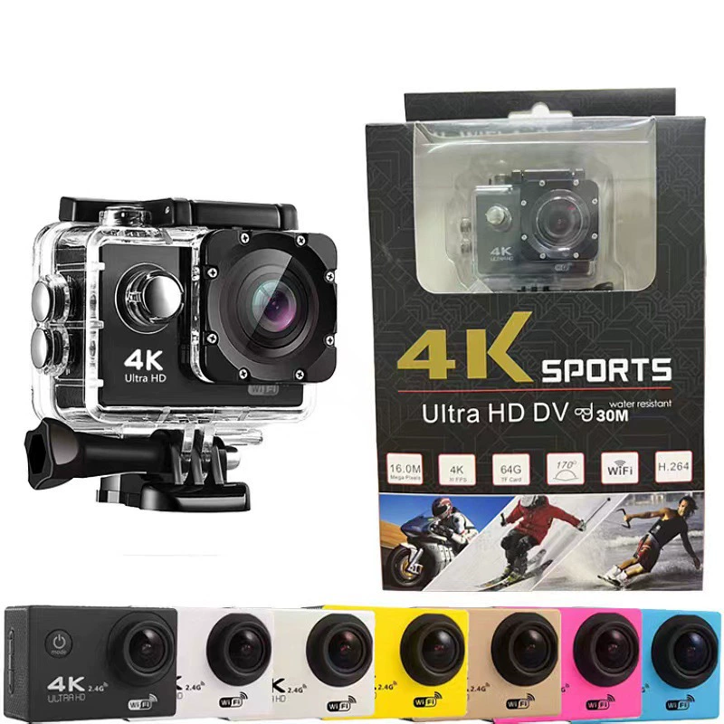 Кросс-граница популярные 4K спортивные камеры HD подводные внешне велосипедные камеры, цифровые спортивные WIFI водонепроницаемые камеры