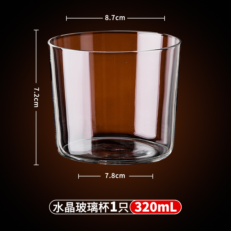 Taza de café de cristal de vidrio comercial de mano americana taza de café transparente taza de latte ultrafina taza de olor taza de infusión