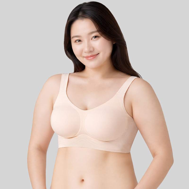 Large Bust Lingerie Manufacturer Wholesale Plus-Size Wireless Bras for Women, Thin Cup Soft Support Invisible Bras, Foundation Liquid Lingerie Large Bust Lingerie Manufacturer Wholesale Plus-Size Wireless Bras for Women, Thin Cup Soft Support Invisible Bras, Foundation Liquid Lingerie