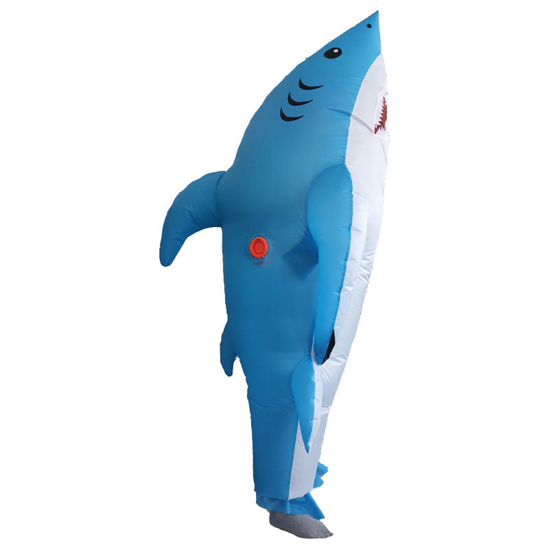 Venta caliente Traje inflable transfronterizo Dinosaurio de Halloween Alien Tyrannosaurus Rex Dress Up Ropa de actuación divertida Decoración de fiesta