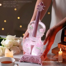 水晶灯音乐盒水晶球女生生日礼物女孩儿童爱莎公主旋转八音盒摆件