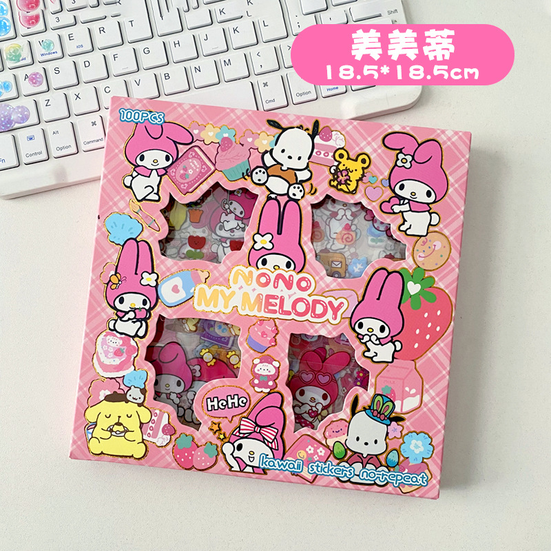 Set de 100 pegatinas kawaii para diario o scrapbooking – diseños variados y coloridos