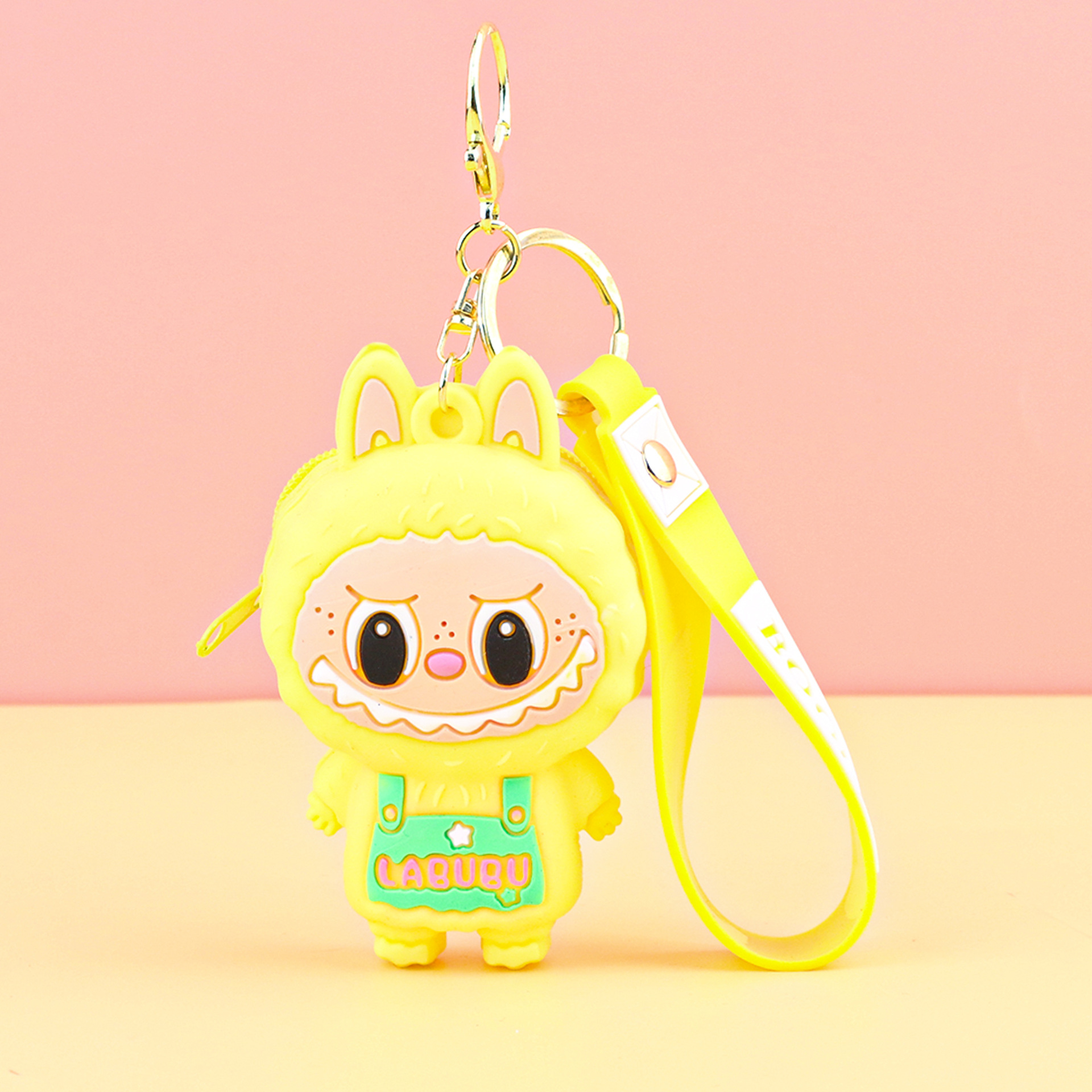 子供用ラブブ小銭入れシリコンプチギフトキーホルダーペンダントカードキャッチャーマシンプチギフトラブブ