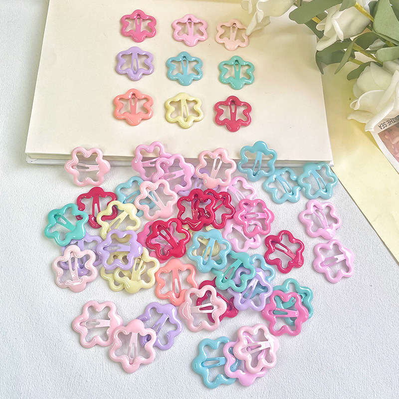 Flores para niños nuevos toque de cabeza clip clip clip de cabello de niña clip de cabello lateral frisa clip de cabello bebé artefacto de cabello roto image 5