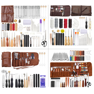 Leather tools roll-up hand-stitched suit leather diy tools handmade leather goods making tools suit