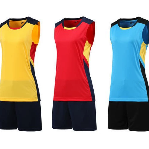 Волейбольный костюм костюм Мужская игра Специальная одежда Волейбол Волейбольный костюм Женский волейбол Джерси Спортивные рукава # A825