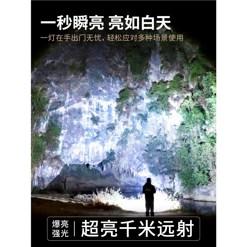 天火强光头灯充电超亮头戴式照明矿灯手电筒远射户外超长续航锂电