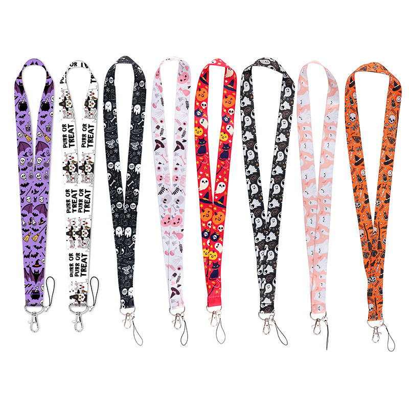 Halloween mobile phone lanyard card set accessories bus card student card work certificate hard shell protective cover Halloween mobile phone lanyard card set accessories bus card student card work certificate hard shell protective cover
